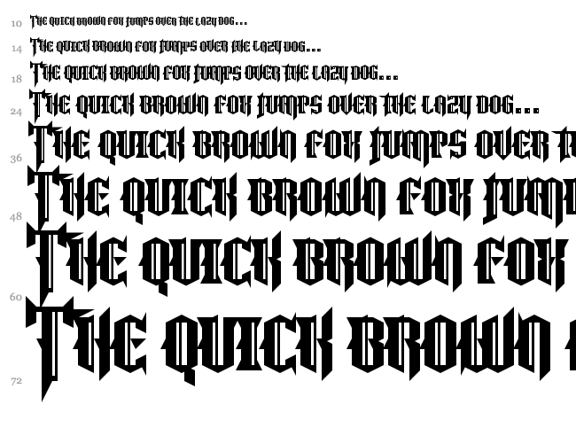 No More Justice font waterfall
